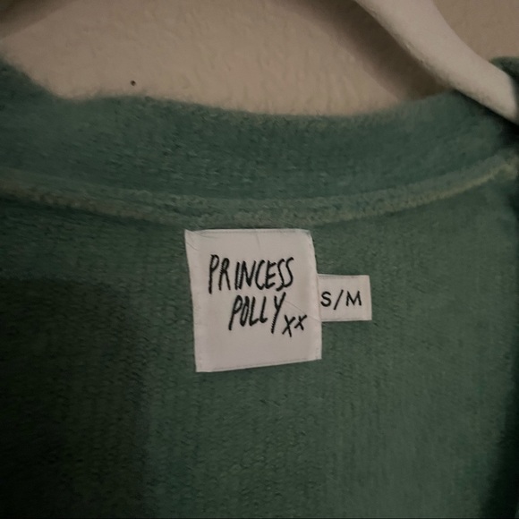 Princess Polly Fuzzy Green Wool Blend Cardigan with Gold Buttons... Very Soft💐 - Picture 2 of 10